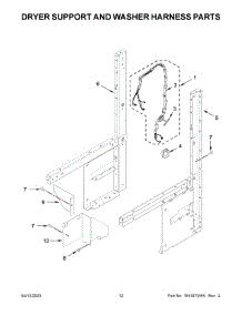 07 - Dryer Support And Washer Harness Parts parts for Whirlpool Laundry Center WGT4027HW2 from AppliancePartsPros.com