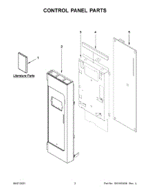 02 - Control Panel Parts parts for Whirlpool Microwave WMH31017HS8 from AppliancePartsPros.com