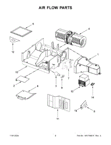 05 - Air Flow Parts parts for Whirlpool Microwave WMH31017HW10 from AppliancePartsPros.com