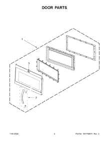 03 - Door Parts parts for Whirlpool Microwave WMH31017HW10 from AppliancePartsPros.com