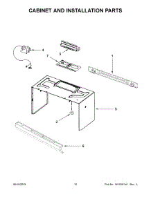 07 - Cabinet And Installation Parts parts for Whirlpool Microwave WMH31017HZ3 from AppliancePartsPros.com