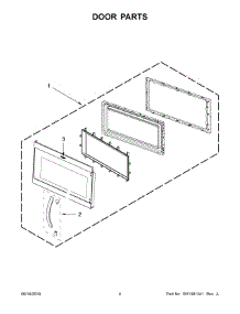03 - Door Parts parts for Whirlpool Microwave WMH31017HZ3 from AppliancePartsPros.com