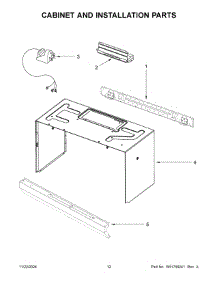 07 - Cabinet And Installation Parts parts for Whirlpool Microwave WMH32519HB10 from AppliancePartsPros.com
