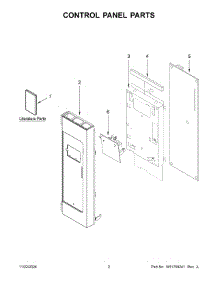02 - Control Panel Parts parts for Whirlpool Microwave WMH32519HB10 from AppliancePartsPros.com