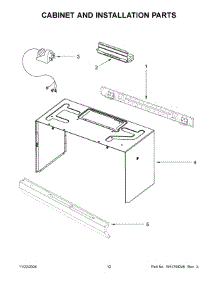 07 - Cabinet And Installation Parts parts for Whirlpool Microwave WMH32519HV11 from AppliancePartsPros.com