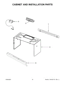 07 - Cabinet And Installation Parts parts for Whirlpool Microwave WMH32519HW5 from AppliancePartsPros.com