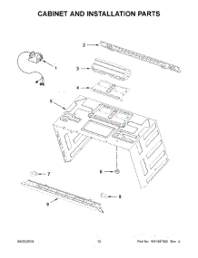 07 - Cabinet And Installation Parts parts for Whirlpool Microwave WMH54521JV0 from AppliancePartsPros.com