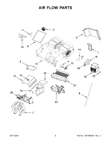 05 - Air Flow Parts parts for Whirlpool Microwave WMH78019HZ5 from AppliancePartsPros.com