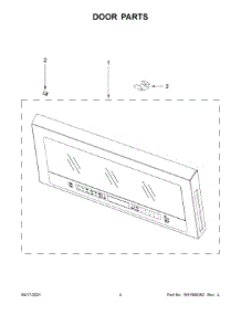 03 - Door Parts parts for Whirlpool Microwave WMH78019HZ5 from AppliancePartsPros.com