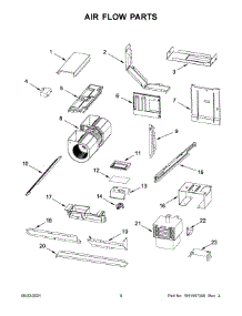 05 - Air Flow Parts parts for Whirlpool Microwave WML35011KB01 from AppliancePartsPros.com