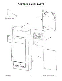 02 - Control Panel Parts parts for Whirlpool Microwave WML35011KB01 from AppliancePartsPros.com