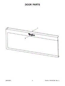 03 - Door Parts parts for Whirlpool Microwave WML35011KB01 from AppliancePartsPros.com