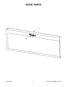 03 - Door Parts parts for Whirlpool Microwave WML35011KS00 from AppliancePartsPros.com