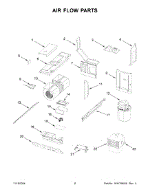 05 - Air Flow Parts parts for Whirlpool Microwave WML55011HB08 from AppliancePartsPros.com