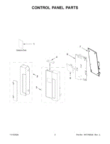 02 - Control Panel Parts parts for Whirlpool Microwave WML55011HS08 from AppliancePartsPros.com