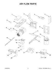 05 - Air Flow Parts parts for Whirlpool Microwave WML75011HZ4 from AppliancePartsPros.com