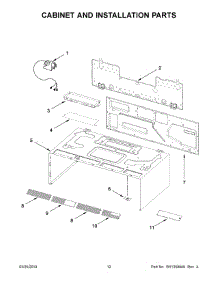 07 - Cabinet And Installation Parts parts for Whirlpool Microwave WML75011HZ4 from AppliancePartsPros.com