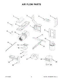 05 - Air Flow Parts parts for Whirlpool Microwave WML75011HZ8 from AppliancePartsPros.com