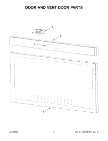 03 - Door And Vent Door Parts parts for Whirlpool Microwave WMMF7330RZ00 from AppliancePartsPros.com