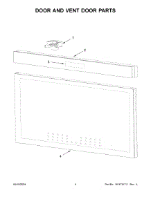 03 - Door And Vent Door Parts parts for Whirlpool Microwave WMMF7530RZ00 from AppliancePartsPros.com