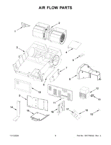 05 - Air Flow Parts parts for Whirlpool Microwave WMMS3330RZ00 from AppliancePartsPros.com