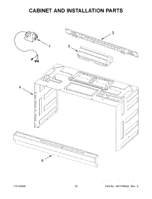 07 - Cabinet And Installation Parts parts for Whirlpool Microwave WMMS3330RZ00 from AppliancePartsPros.com