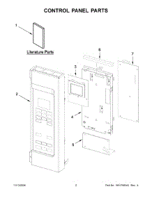 02 - Control Panel Parts parts for Whirlpool Microwave WMMS3330RZ00 from AppliancePartsPros.com