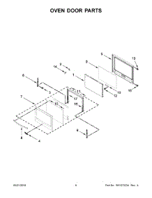 04 - Oven Door Parts parts for Whirlpool Wall Oven WOC54EC0HB03 from AppliancePartsPros.com