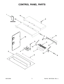 02 - Control Panel Parts parts for Whirlpool Wall Oven WOC54EC0HB03 from AppliancePartsPros.com