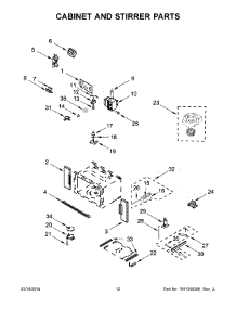 07 - Cabinet And Stirrer Parts parts for Whirlpool Wall Oven WOC54EC0HS02 from AppliancePartsPros.com