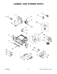 07 - Cabinet And Stirrer Parts parts for Whirlpool Microwave WOC54EC0HS20 from AppliancePartsPros.com