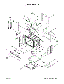 03 - Oven Parts parts for Whirlpool Microwave WOC54EC0HS20 from AppliancePartsPros.com