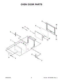 04 - Oven Door Parts parts for Whirlpool Wall Oven WOC54EC7HB02 from AppliancePartsPros.com