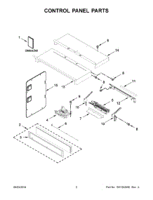 02 - Control Panel Parts parts for Whirlpool Wall Oven WOC54EC7HB02 from AppliancePartsPros.com