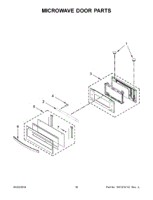 09 - Microwave Door Parts parts for Whirlpool Wall Oven WOC54EC7HB03 from AppliancePartsPros.com