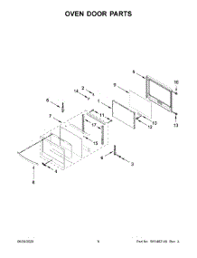 04 - Oven Door Parts parts for Whirlpool Wall Oven WOC54EC7HW04 from AppliancePartsPros.com