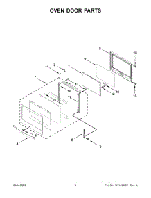 04 - Oven Door Parts parts for Whirlpool Microwave WOC75EC0HS04 from AppliancePartsPros.com
