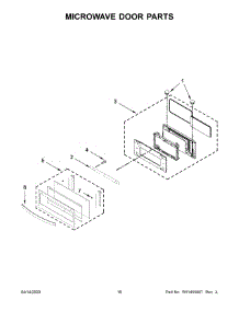 09 - Microwave Door Parts parts for Whirlpool Wall Oven WOC75EC0HS04 from AppliancePartsPros.com