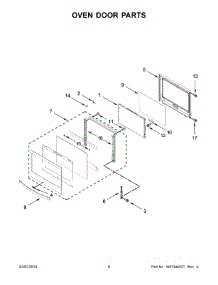 04 - Oven Door Parts parts for Whirlpool Wall Oven WOC75EC0HV02 from AppliancePartsPros.com