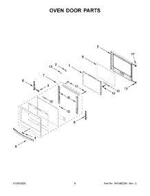 04 - Oven Door Parts parts for Whirlpool Wall Oven WOC75EC7HS04 from AppliancePartsPros.com