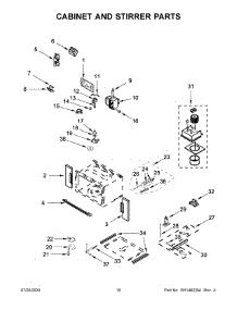 06 - Cabinet And Stirrer Parts parts for Whirlpool Wall Oven WOC75EC7HS04 from AppliancePartsPros.com