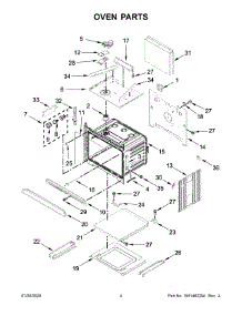 03 - Oven Parts parts for Whirlpool Microwave WOC75EC7HS04 from AppliancePartsPros.com