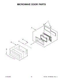 09 - Microwave Door Parts parts for Whirlpool Wall Oven WOC75EC7HS04 from AppliancePartsPros.com