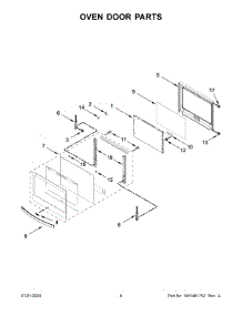 04 - Oven Door Parts parts for Whirlpool Wall Oven WOC75EC7HV04 from AppliancePartsPros.com