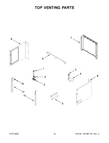 08 - Top Venting Parts parts for Whirlpool Wall Oven WOC75EC7HV04 from AppliancePartsPros.com