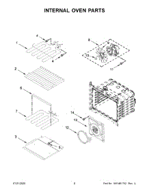 05 - Internal Oven Parts parts for Whirlpool Wall Oven WOC75EC7HV04 from AppliancePartsPros.com