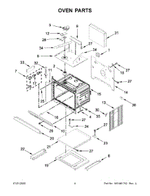 03 - Oven Parts parts for Whirlpool Wall Oven WOC75EC7HV04 from AppliancePartsPros.com