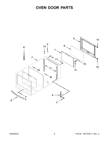 04 - Oven Door Parts parts for Whirlpool Wall Oven WOC97EC0HZ03 from AppliancePartsPros.com