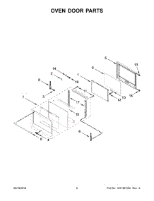 04 - Oven Door Parts parts for Whirlpool Wall Oven WOCA7EC0HN03 from AppliancePartsPros.com