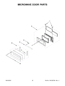 09 - Microwave Door Parts parts for Whirlpool Wall Oven WOCA7EC0HN03 from AppliancePartsPros.com